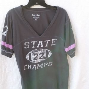 Women's football jersey style top